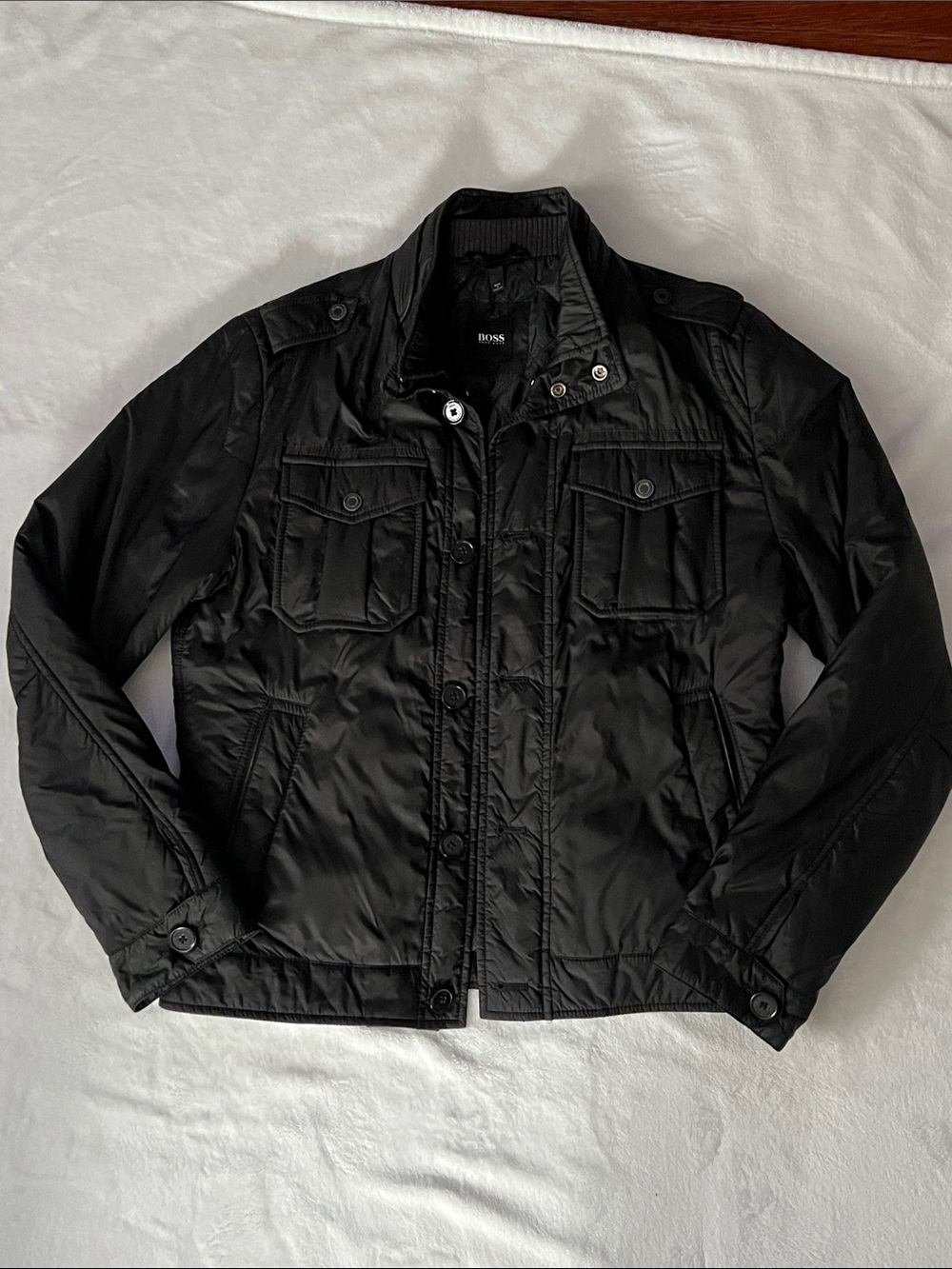 Boss Black Quilted Military Field Jacket